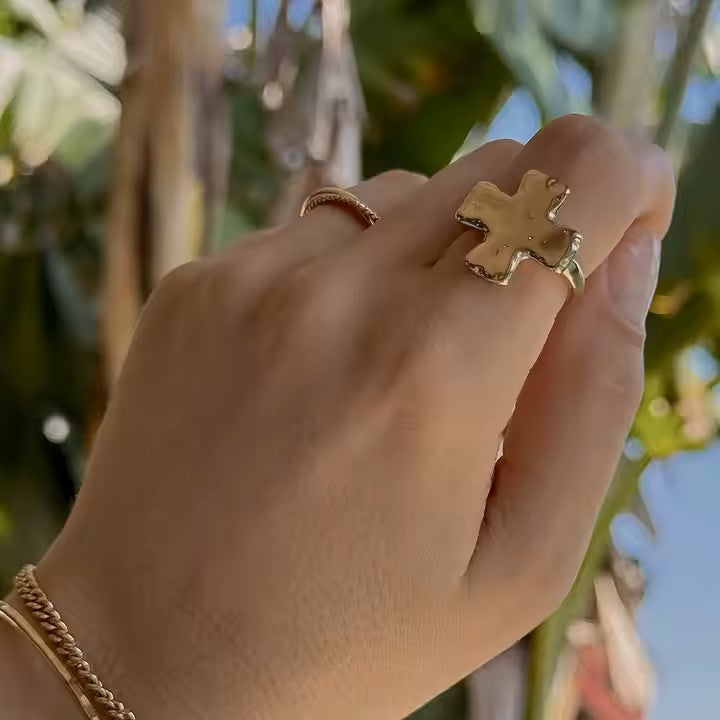Bold Cross Ring