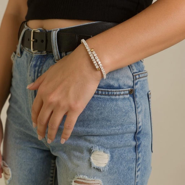Modern Sparkle Tennis Bracelet hover