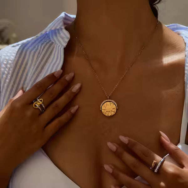 Sunset Moon Necklace hover
