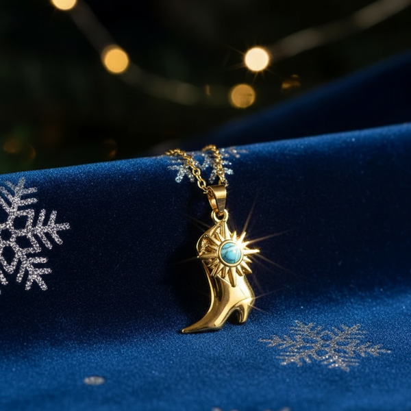 Western Boot Charm Necklace