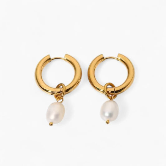 Ocean Pearl Hoops