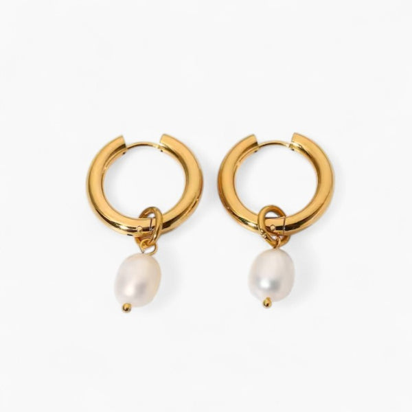 Ocean Pearl Hoops