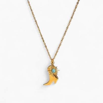 Western Boot Charm Necklace