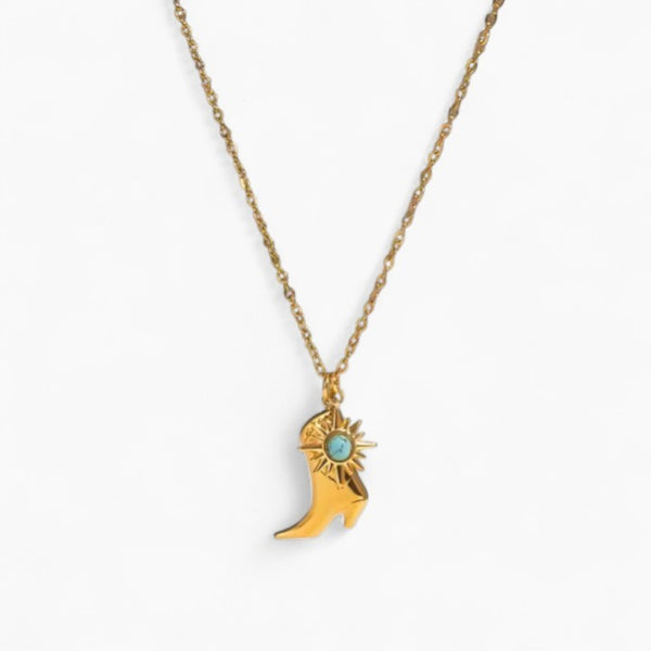 Western Boot Charm Necklace