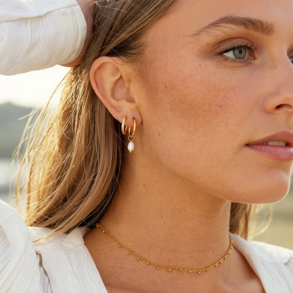 Ocean Pearl Hoops hover
